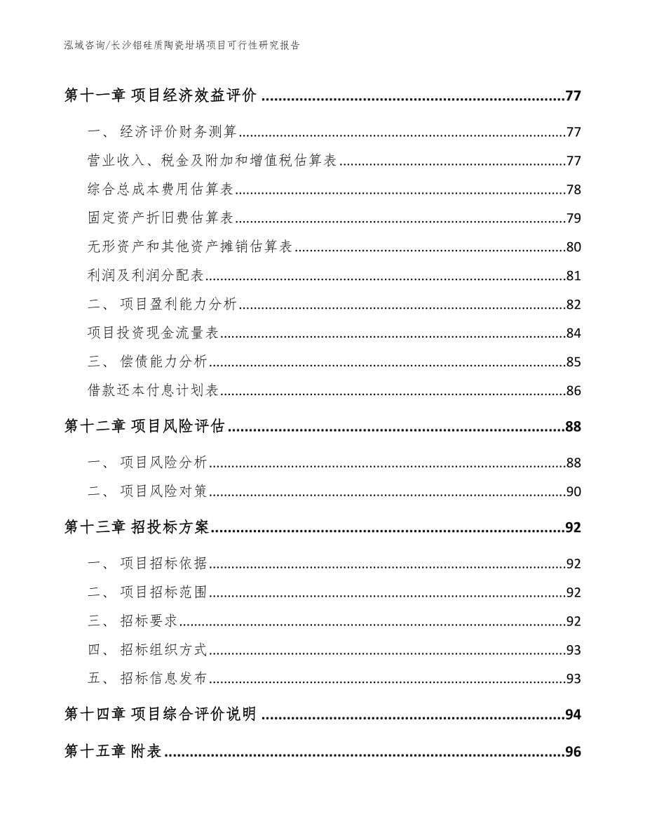 长沙铝硅质陶瓷坩埚项目可行性研究报告（范文模板）_第5页