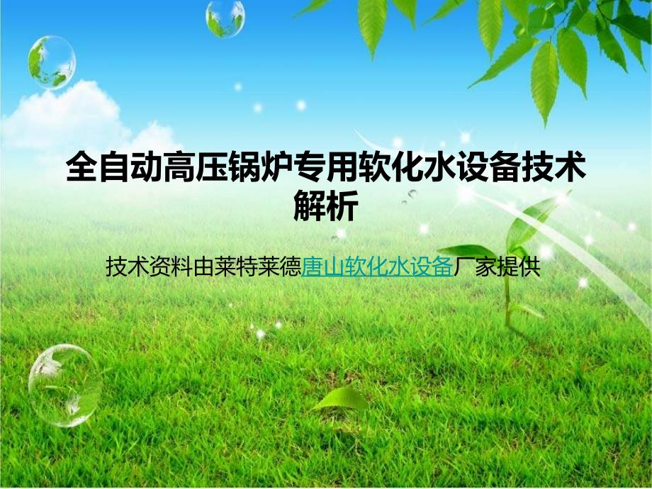 全自动高压锅炉专用软化水设备技术解析_第1页