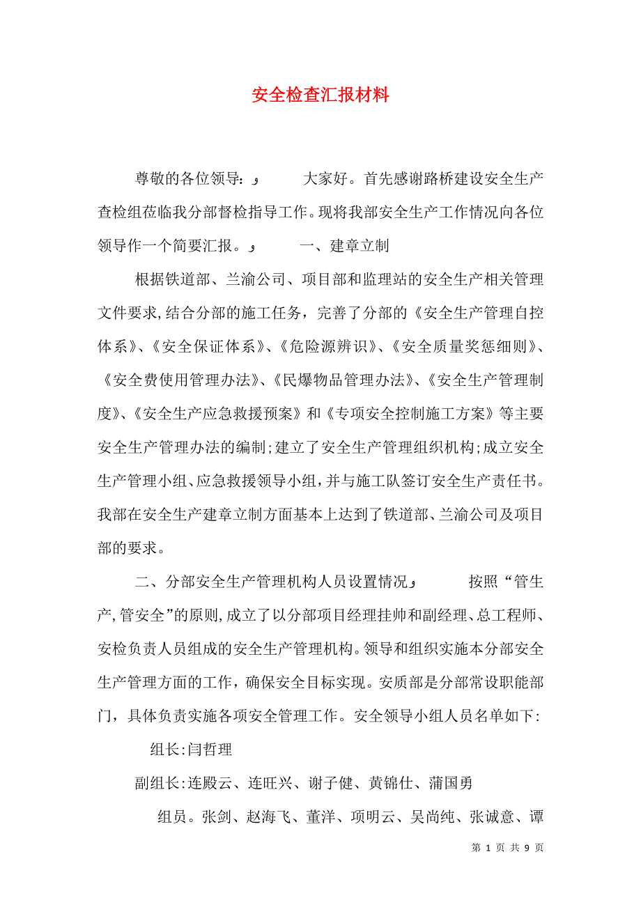 安全检查材料_第1页