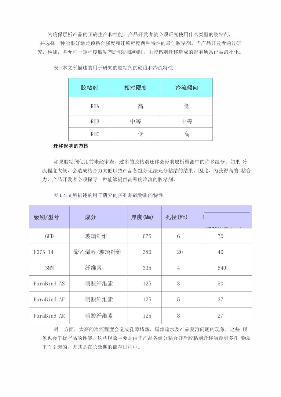 胶粘剂迁移对层析检测的影响_第2页