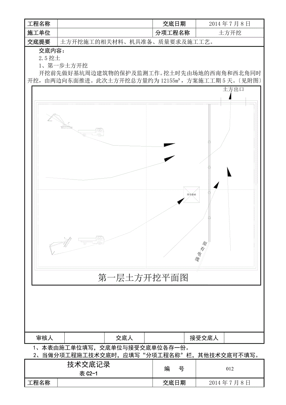 深基坑土方开挖技术交底记录_第3页