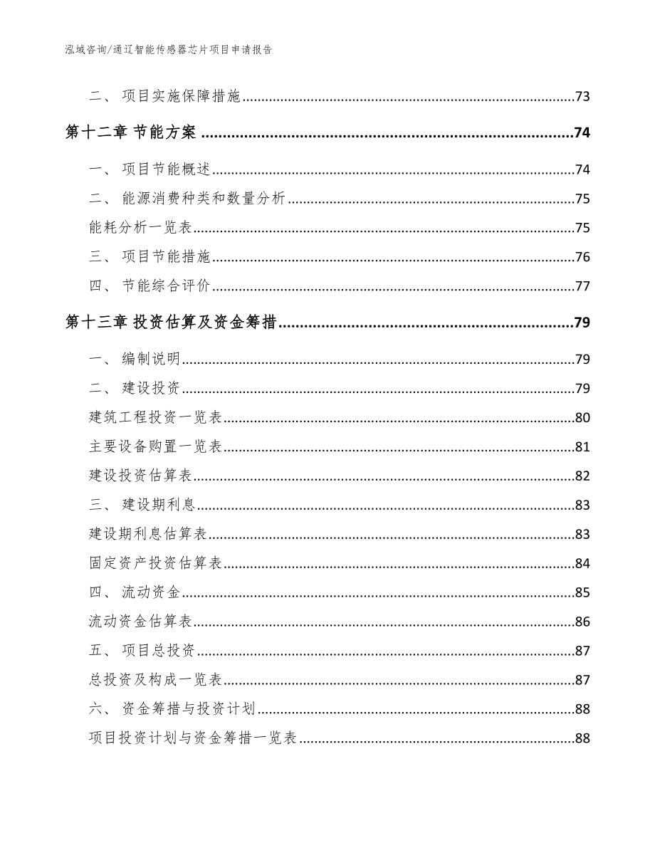 通辽智能传感器芯片项目申请报告【范文】_第5页