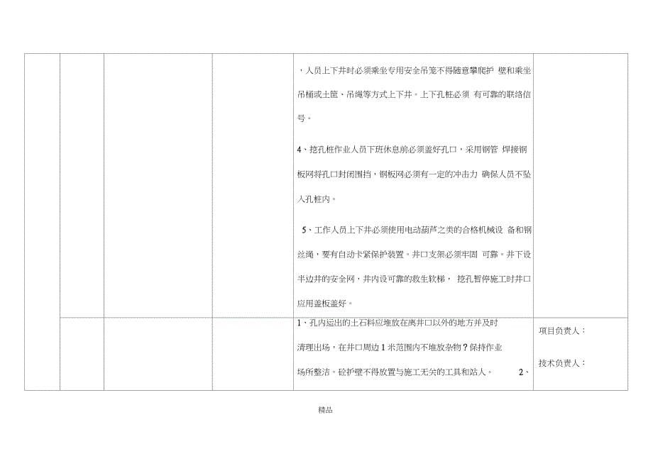 人工挖孔桩危险源及预防措施,辨识_第5页