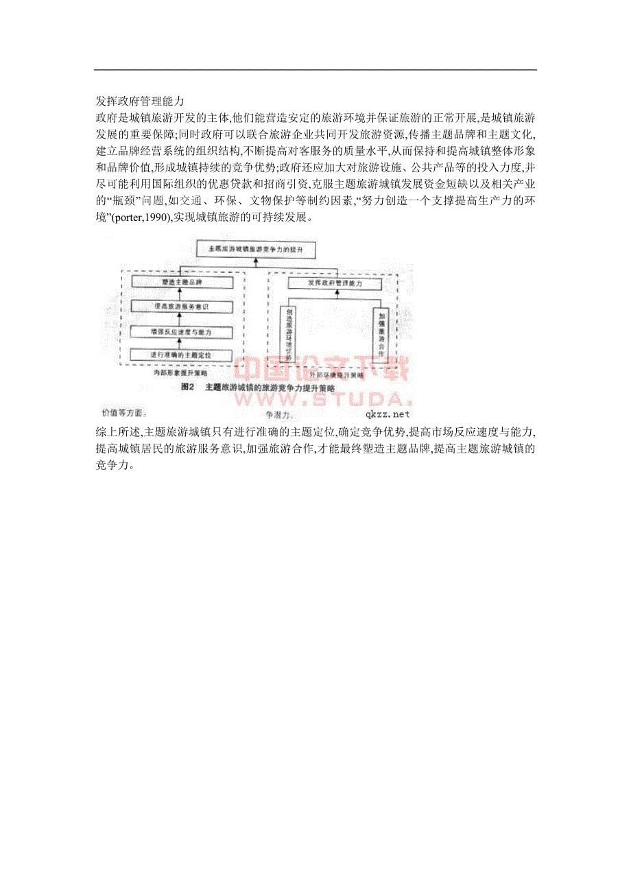 旅游城镇竞争力提升策略探析_第5页