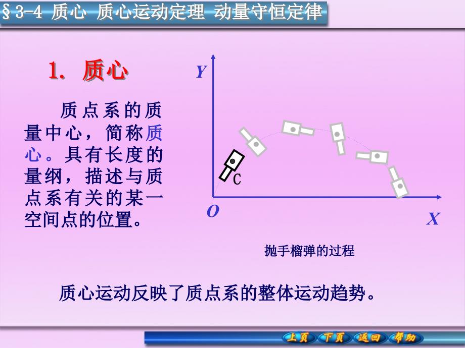 普通物理学：3-4质心_质心运动定理_动量守恒定律_第1页