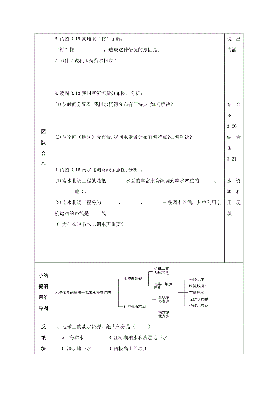 辽宁省辽阳市八年级地理上册3.3水资源学案新版新人教版_第2页