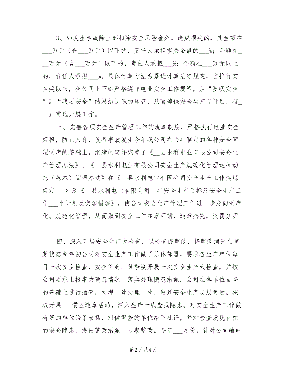 2022年电力公司上半年安全生产工作总结_第2页