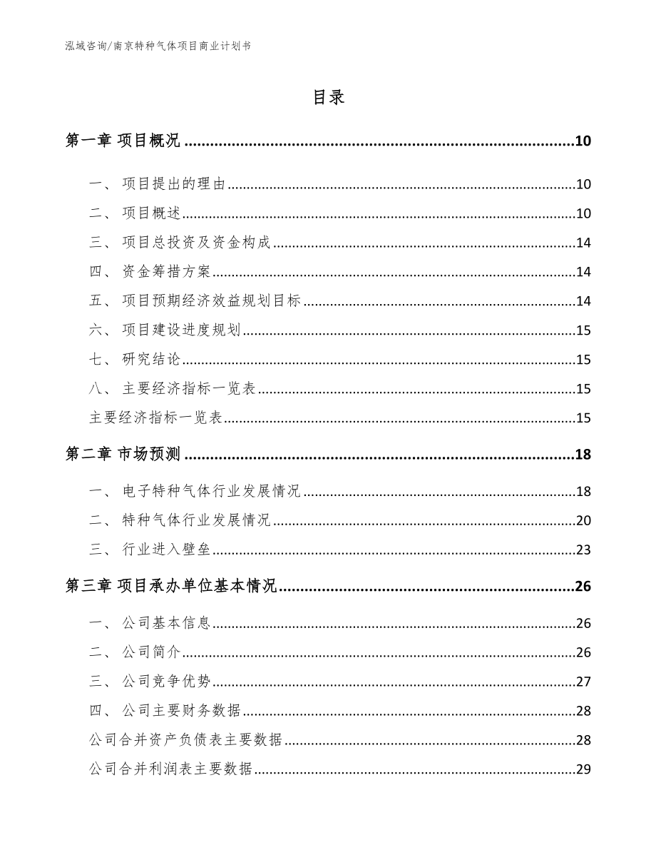 南京特种气体项目商业计划书（范文参考）_第2页