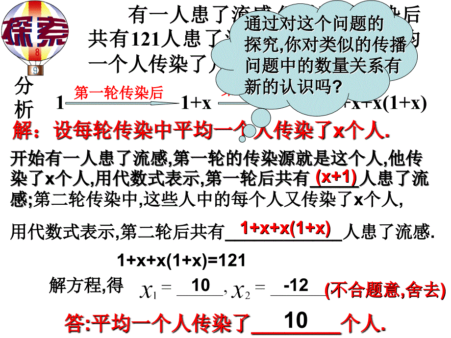 一元二次方程应用题传播问题_第3页