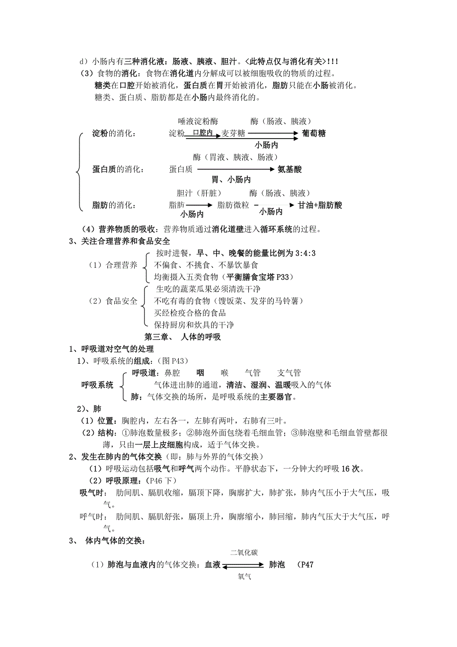 新课标人教版七年级下册生物复习提纲_第3页