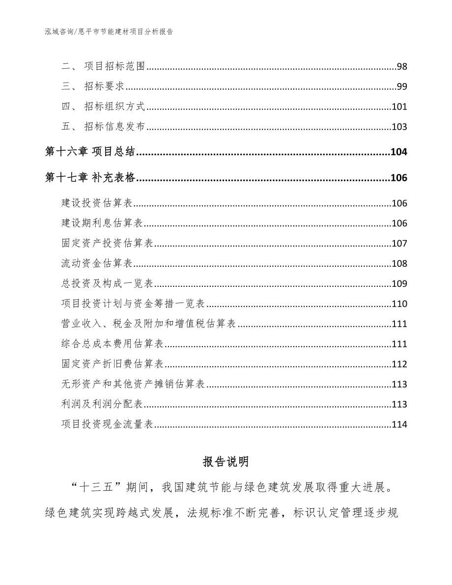 恩平市节能建材项目分析报告范文模板_第5页