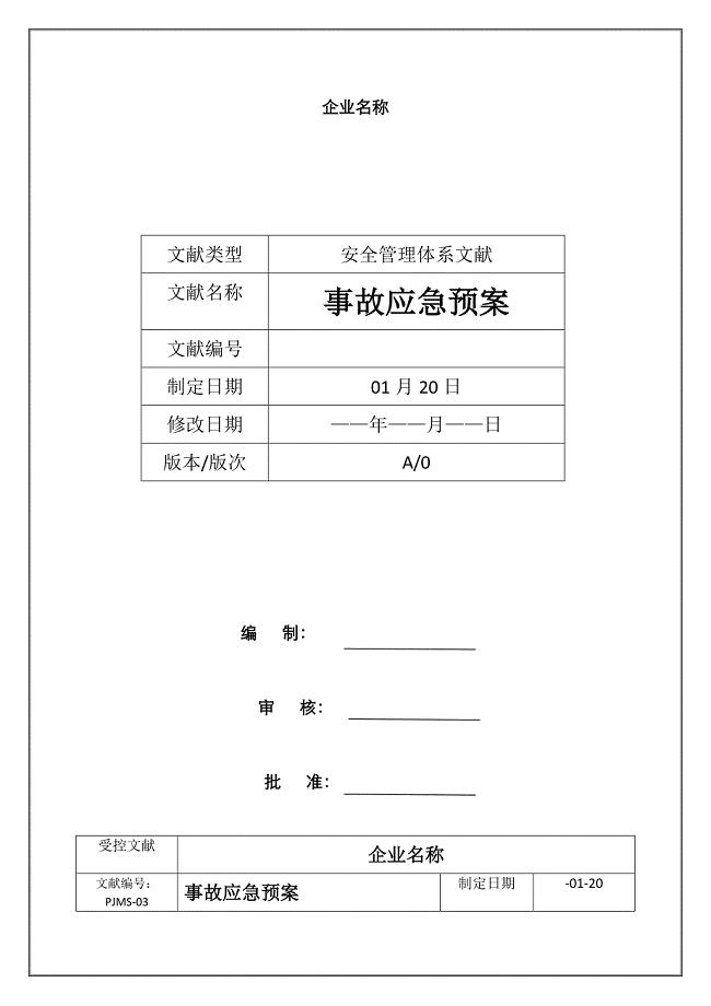 2023年事故应急预案工厂篇