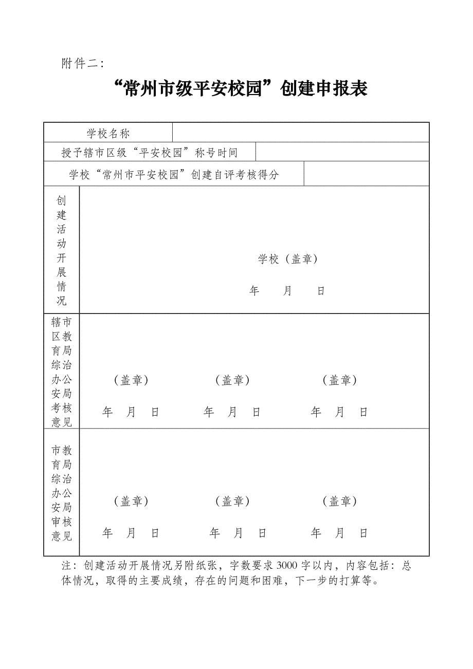 江苏省平安校园 创建考核表_第5页