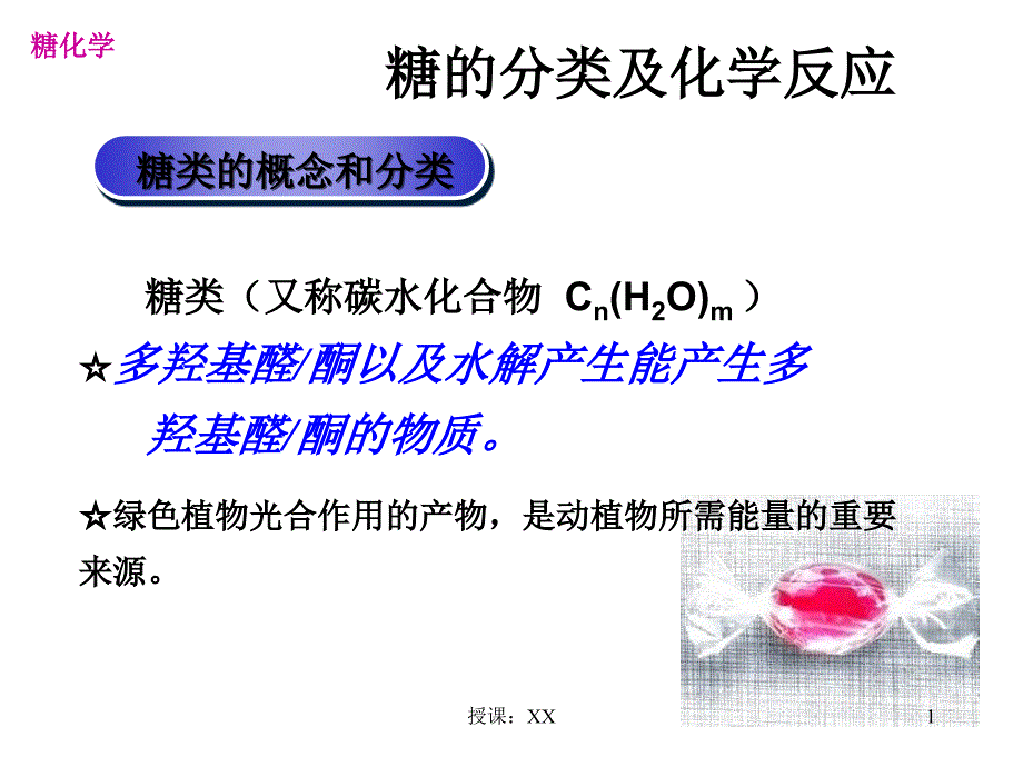 3.1糖的分类及化学反应课堂PPT_第1页