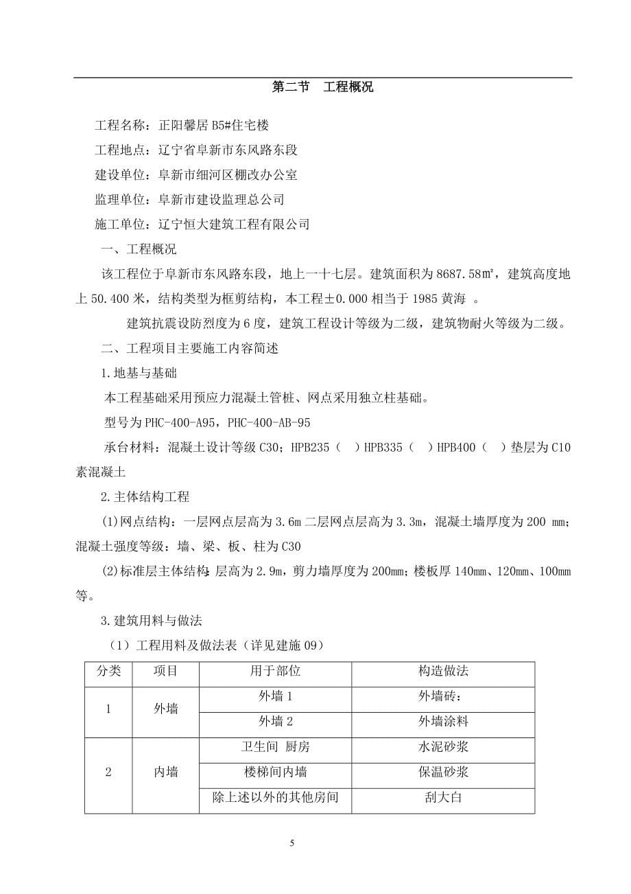 完整的高层建筑施工组织设计范本_第5页