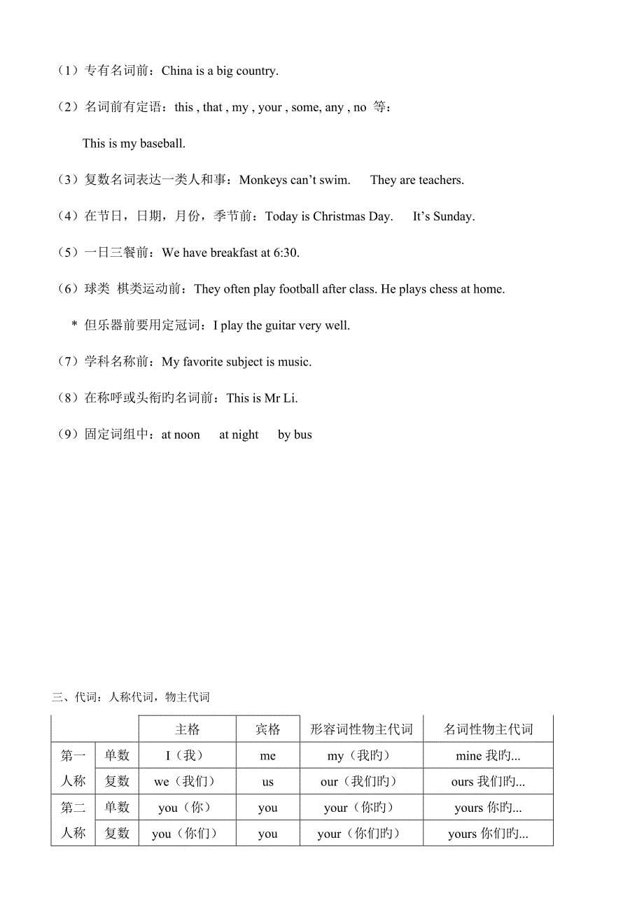 2023年小升初英语复习重点_第5页