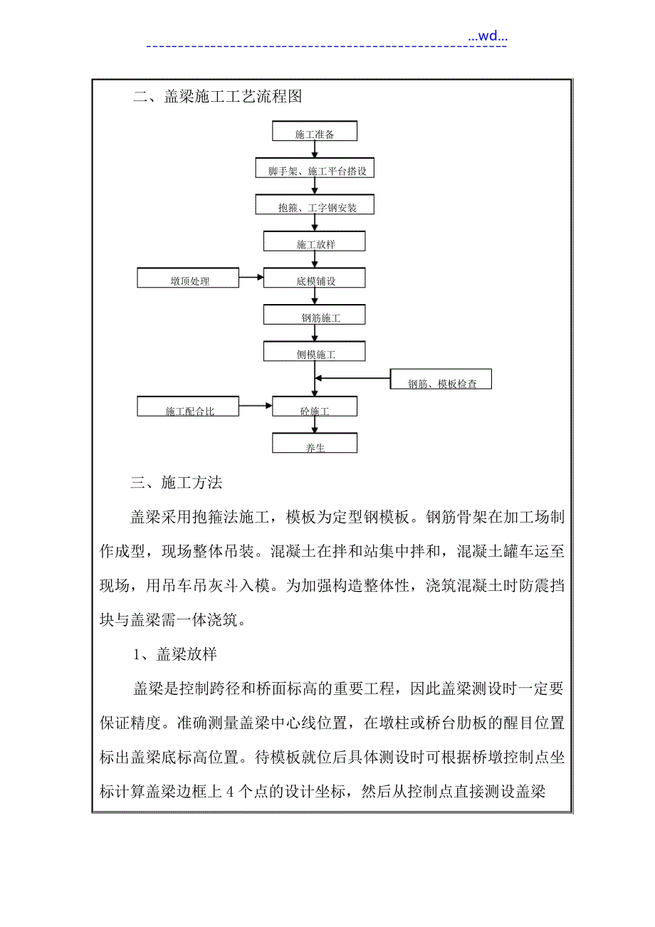 盖梁施工技术交底记录大全[新版]_第2页