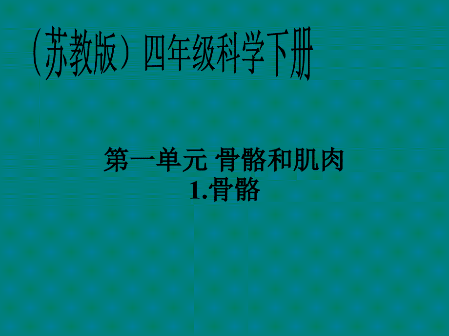 苏教版小学科学四年级下册骨骼PPT课件_第1页