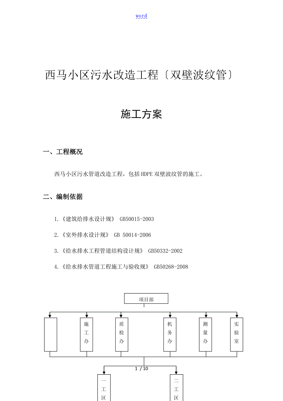 双壁波纹管施工方案设计11_第1页