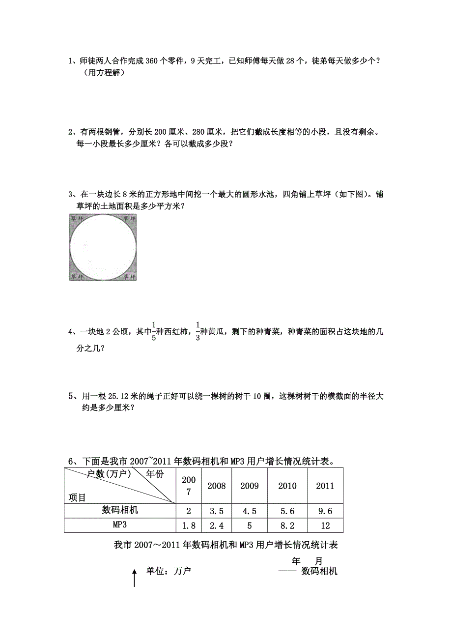 苏教版五年级下册数学期末试卷及答案_第3页