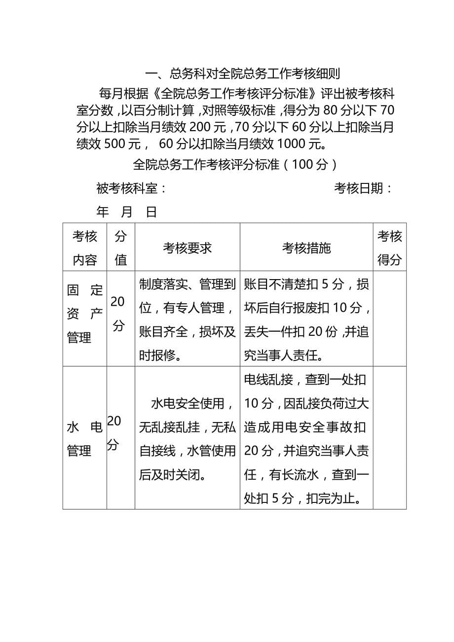 医院总务科后勤保障细化方案(完整版)资料_第5页