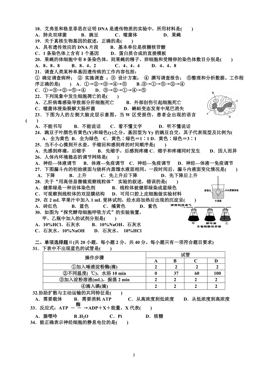 2015年6月广东生物水平考试.doc_第2页