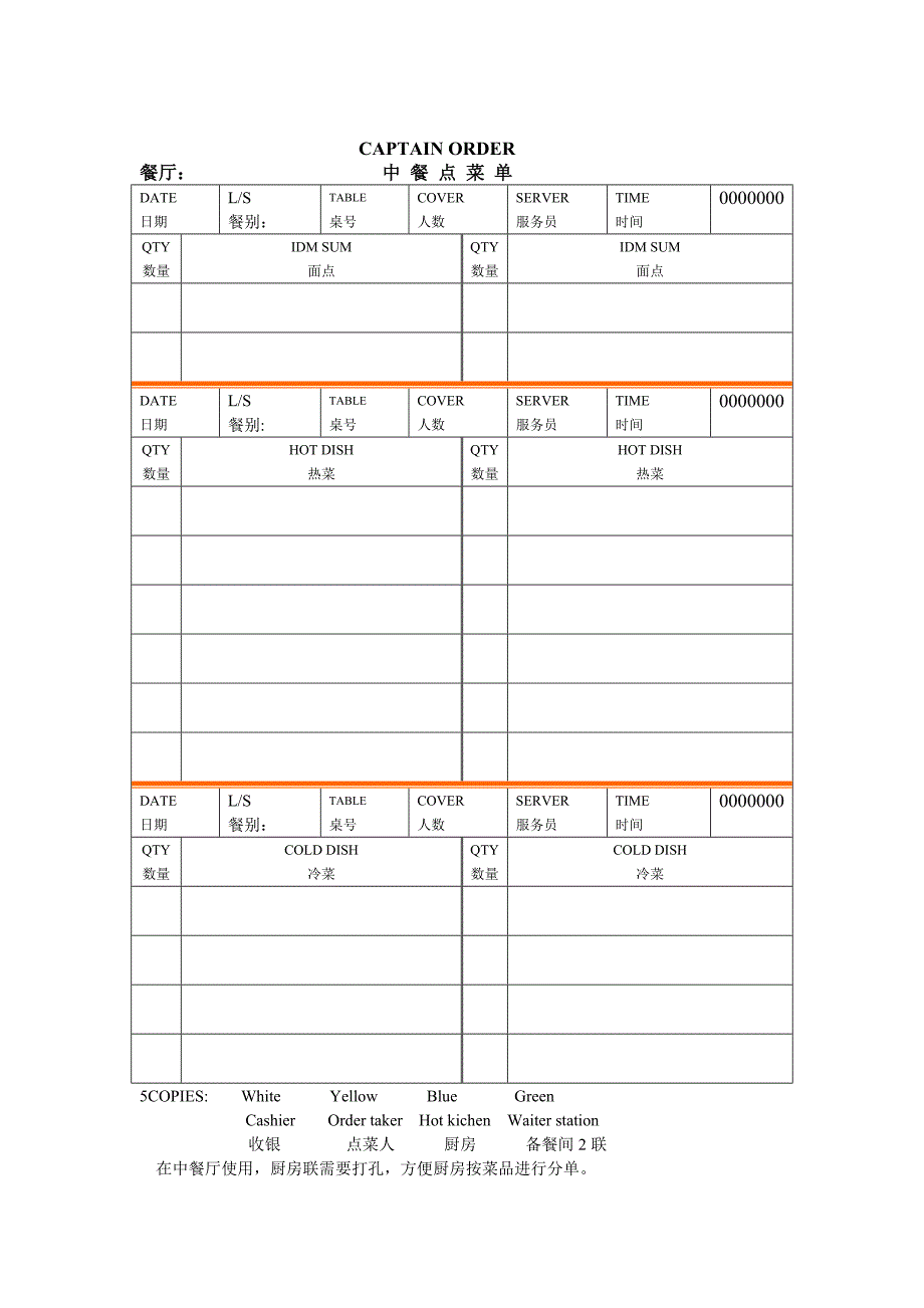 餐饮部所需表格_第2页