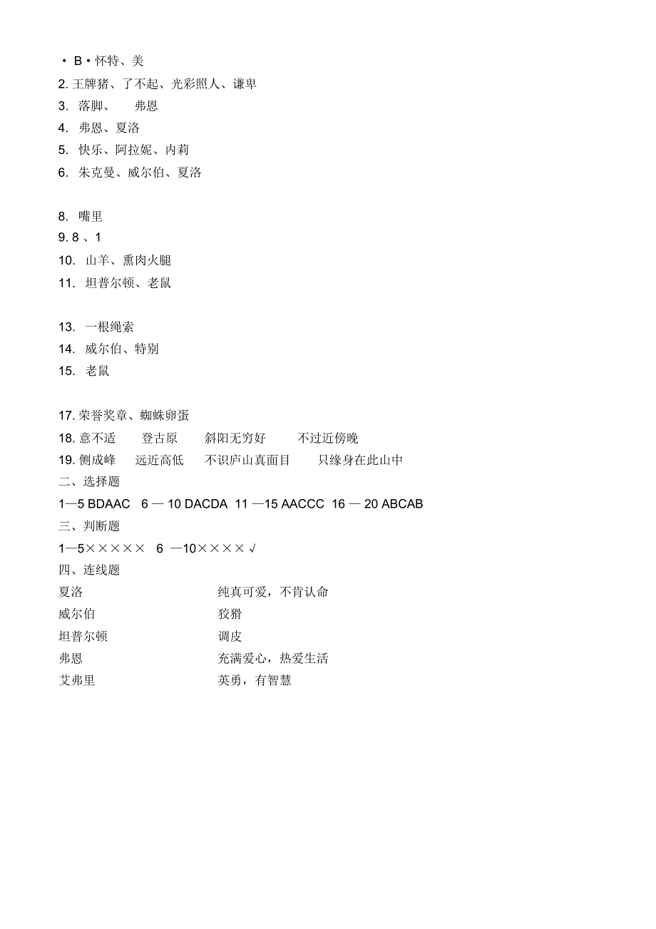 夏洛网习题答案.docx_第3页