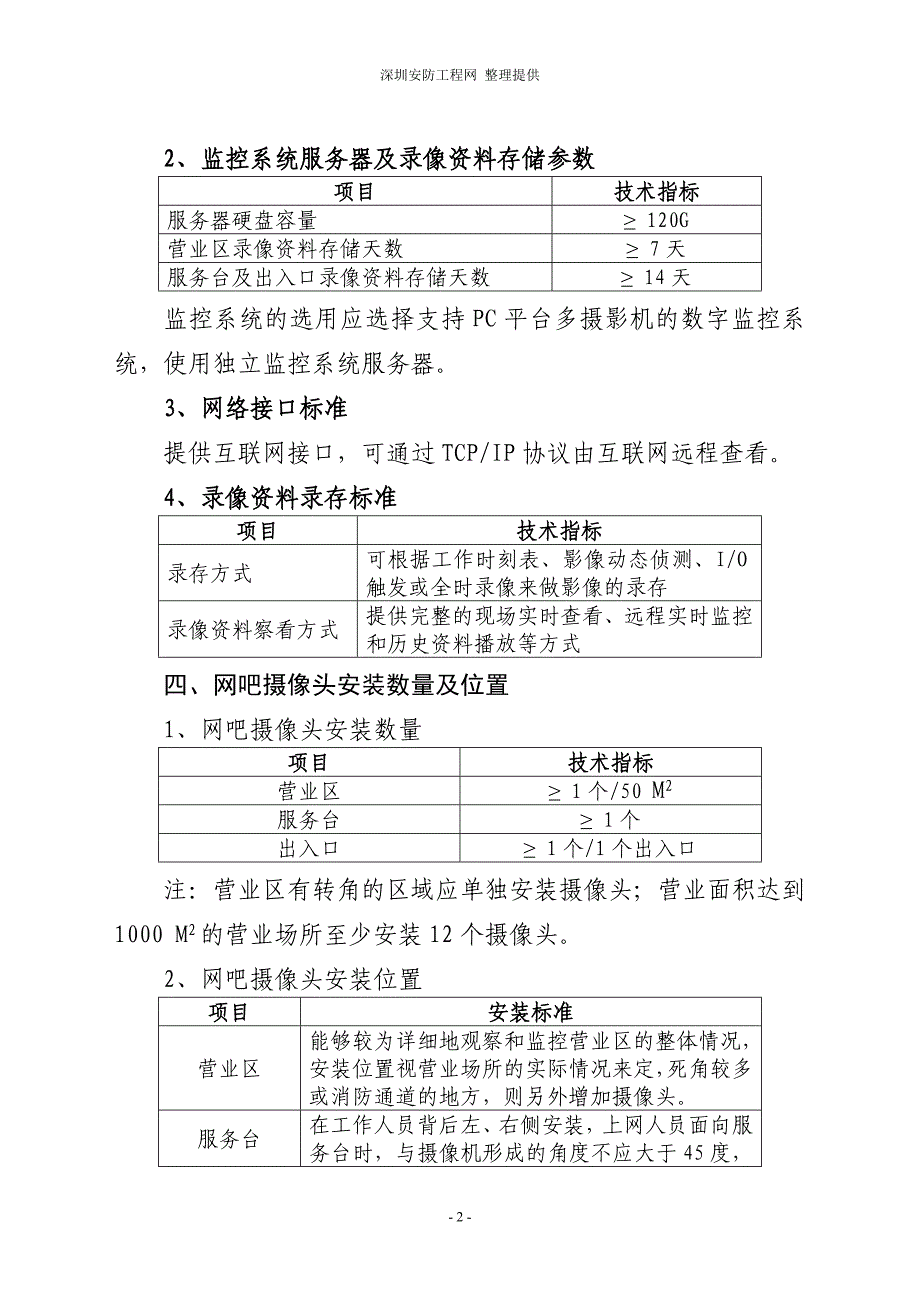 网吧摄像头安装基本标准_选择网吧高清摄像机参考_第2页