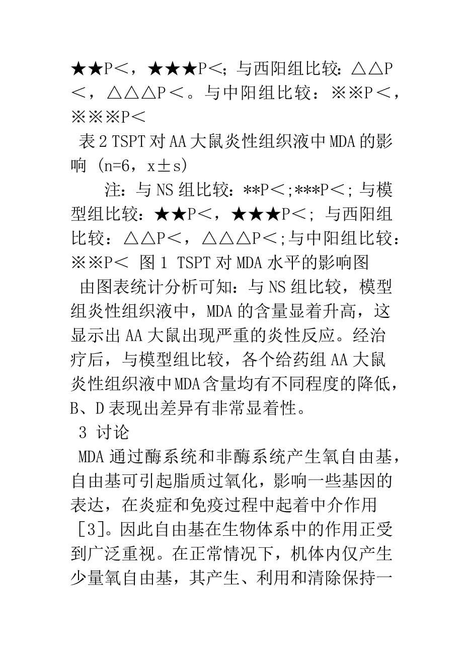 大鼠AA对金铁锁总皂苷抗炎作用的反应性研究.docx_第5页