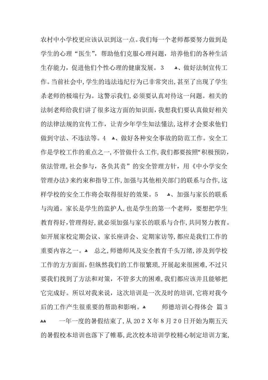 关于师德培训心得体会范文锦集八篇_第5页