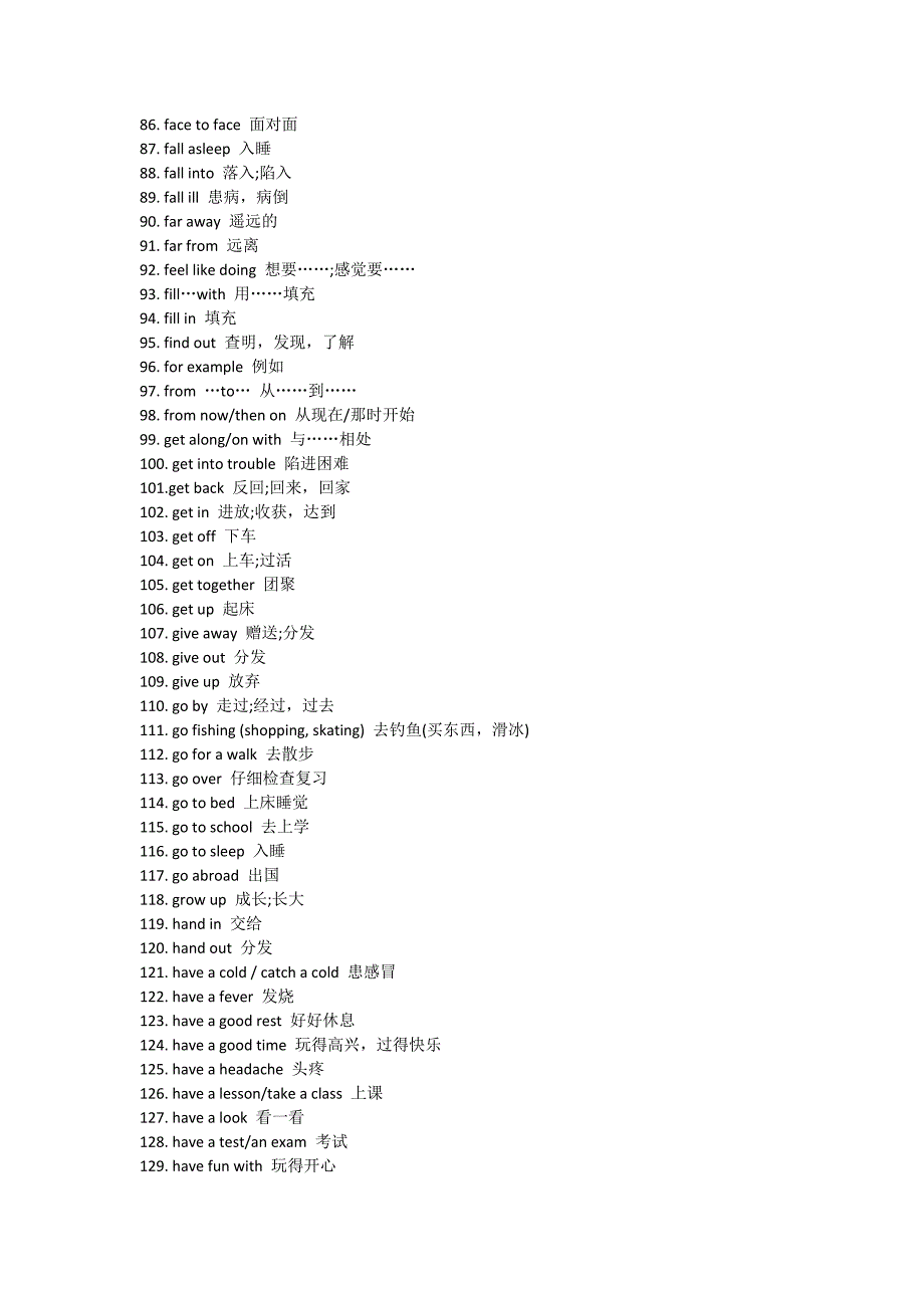 初中英语常用词组_第3页