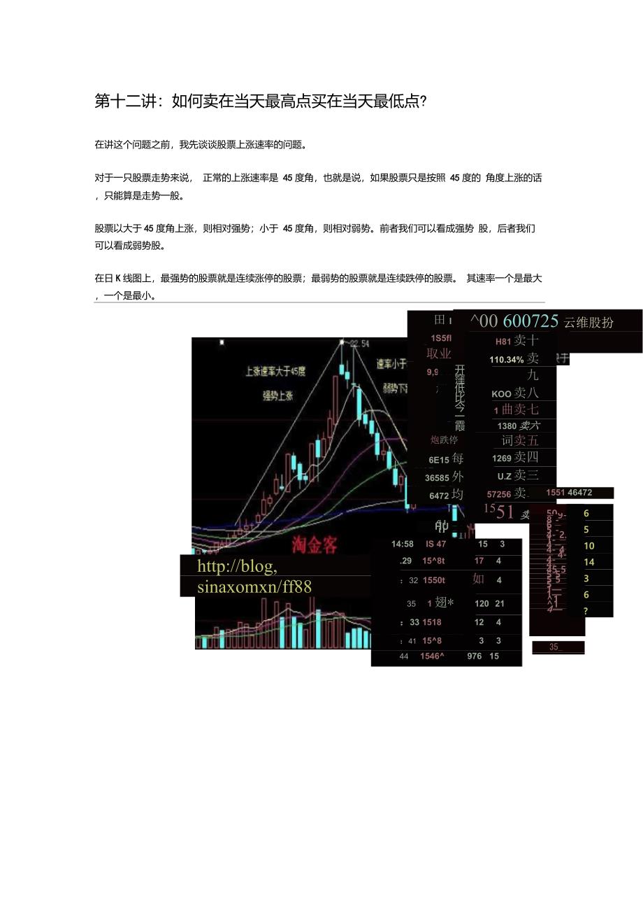 第十二讲：如何卖在当天最高点买在当天最低点？_第1页