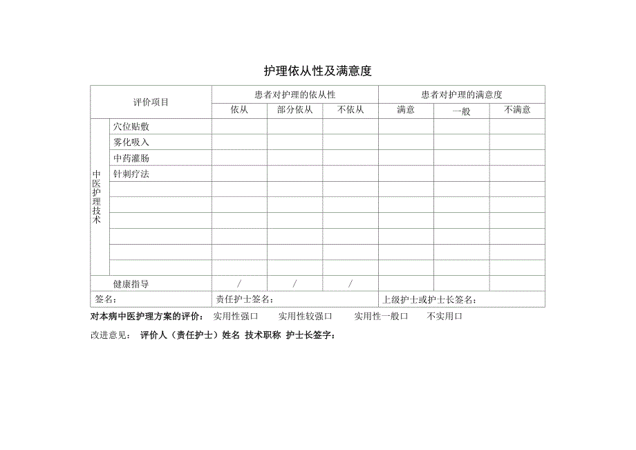 护理依从性及满意度_第1页