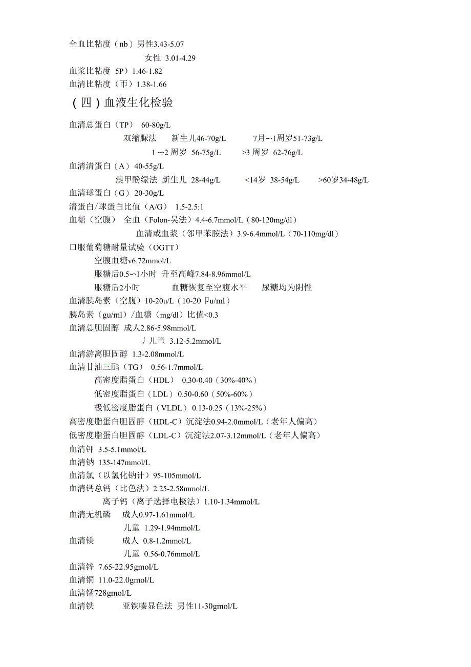 常用的临床检验参考值_第2页