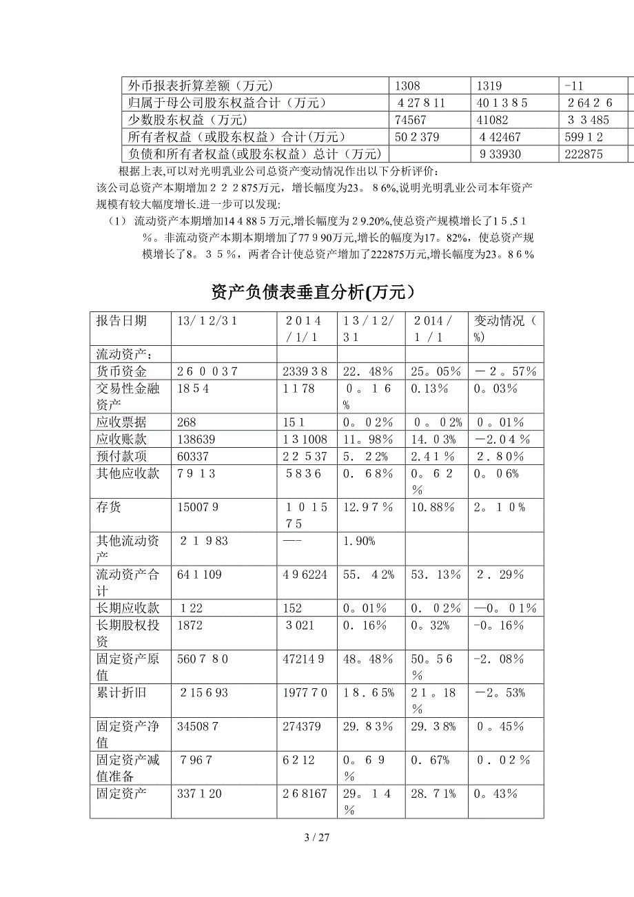 光明乳业2012到2013年财务分析_第4页