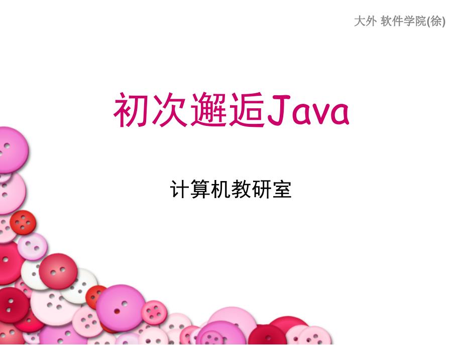 Java程序设计课件：第一章 初次邂逅Java_第1页