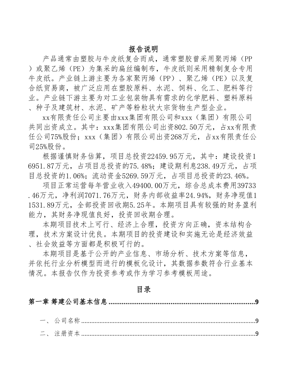 南京关于成立纸塑复合包装袋公司可行性报告(DOC 88页)_第2页