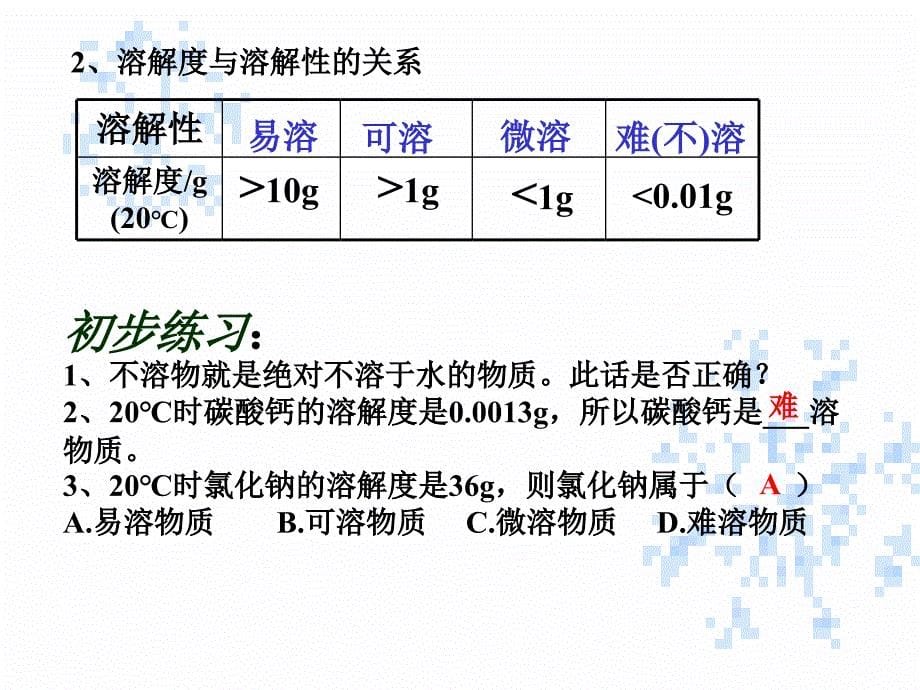 北京课改版化学九下9.3溶解度ppt课件1_第5页