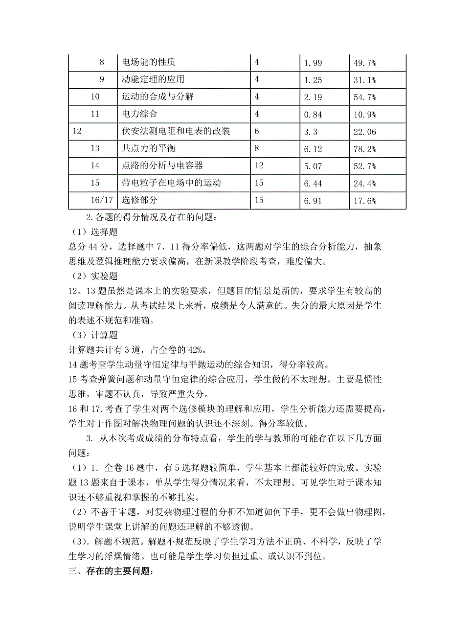 物理试卷分析_第2页