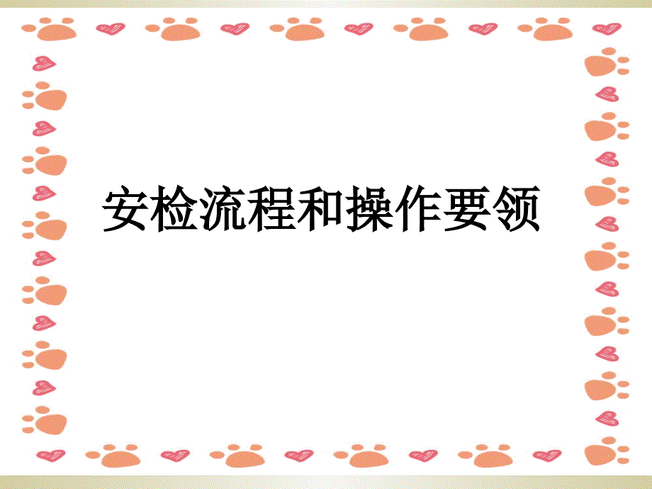安检流程和注意事项_第1页