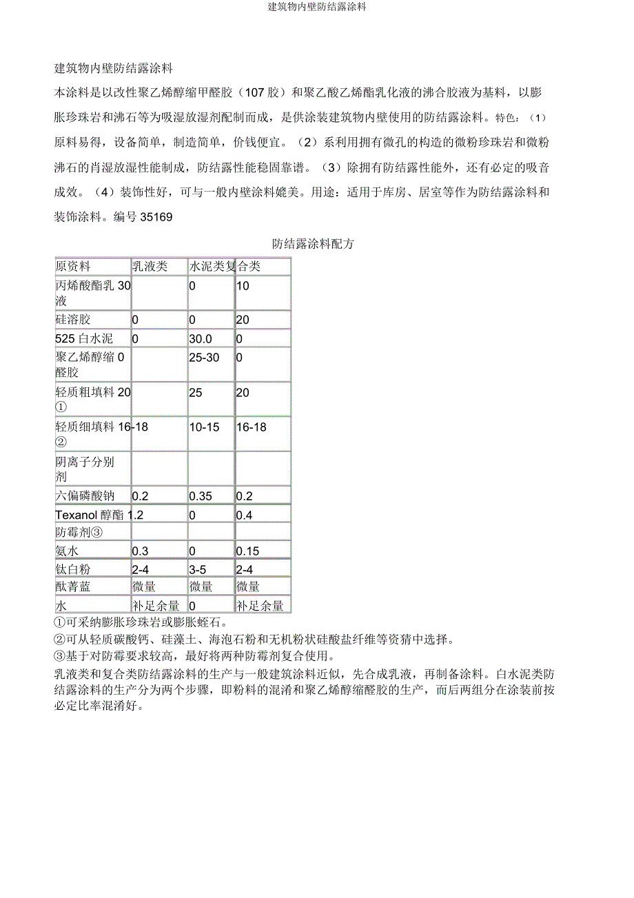 建筑物内壁防结露涂料.doc_第1页