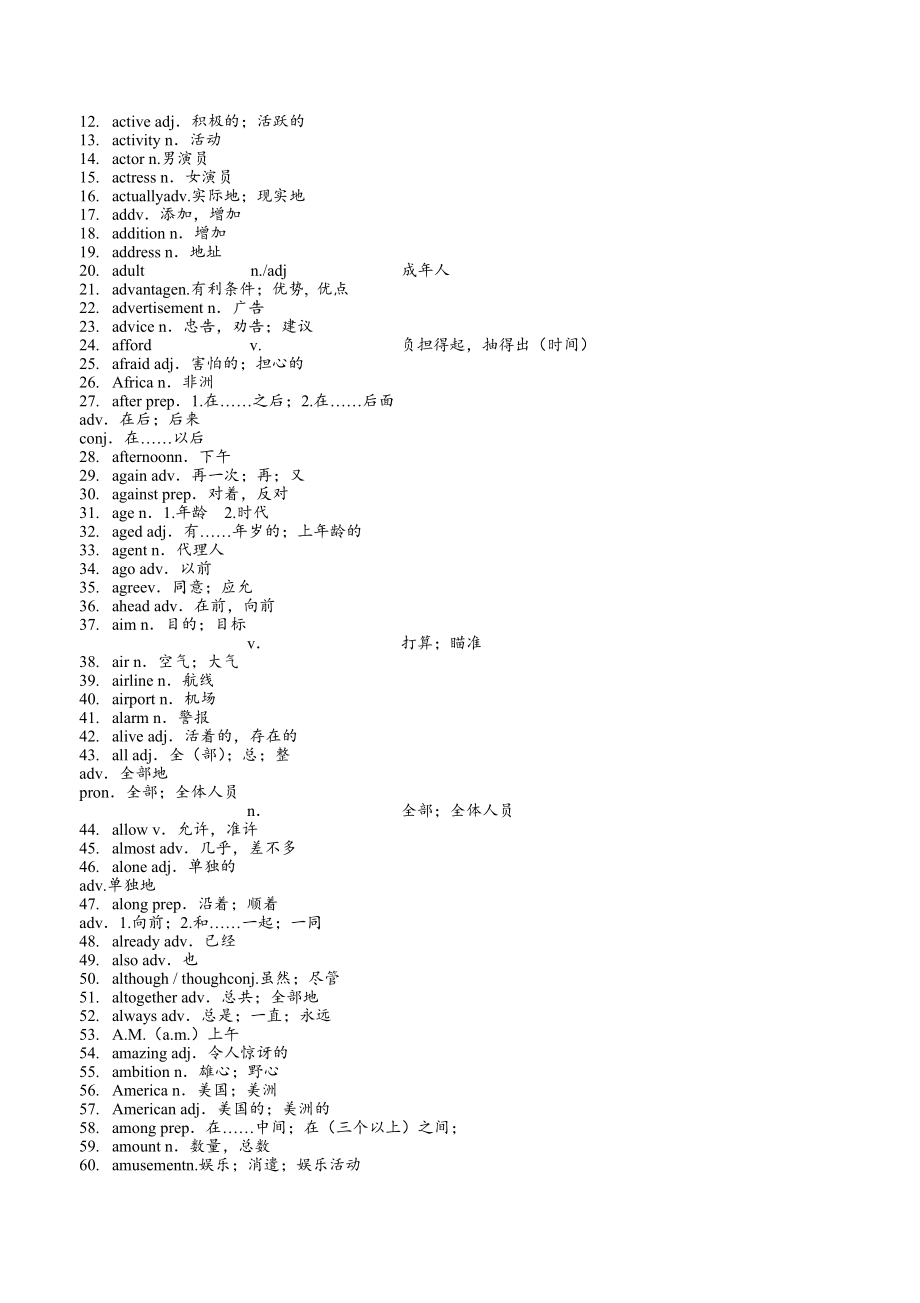 上海中考大纲词汇表-年月更新优质资料_第3页