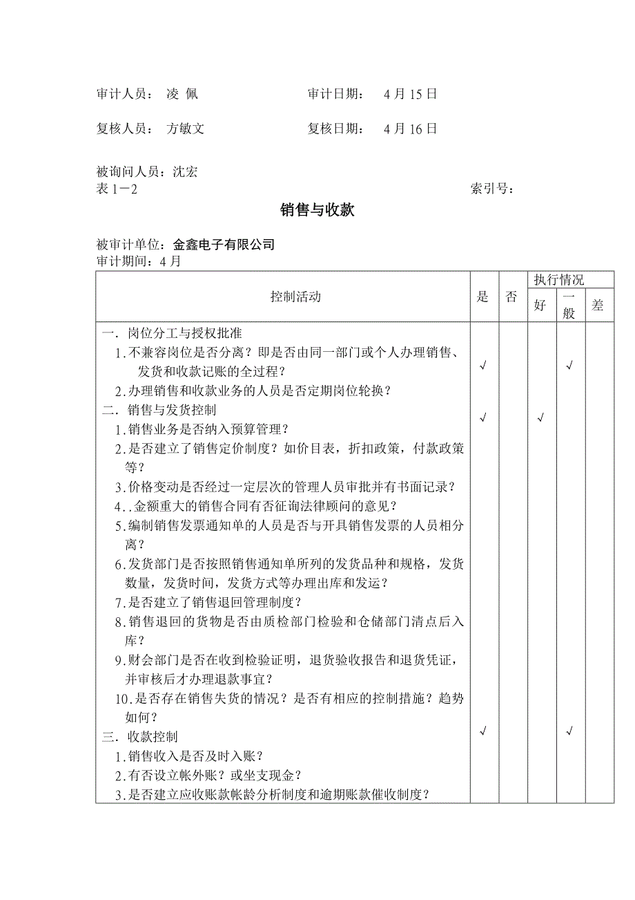 内部控制调查问卷表_第2页