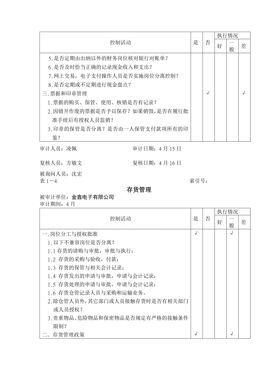 内部控制调查问卷表_第4页