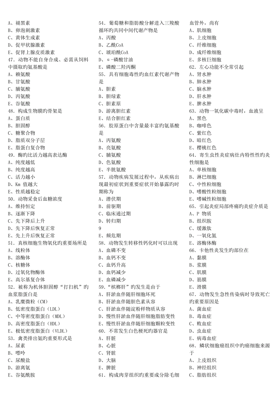 2023年执业兽医考试卷真题_第3页