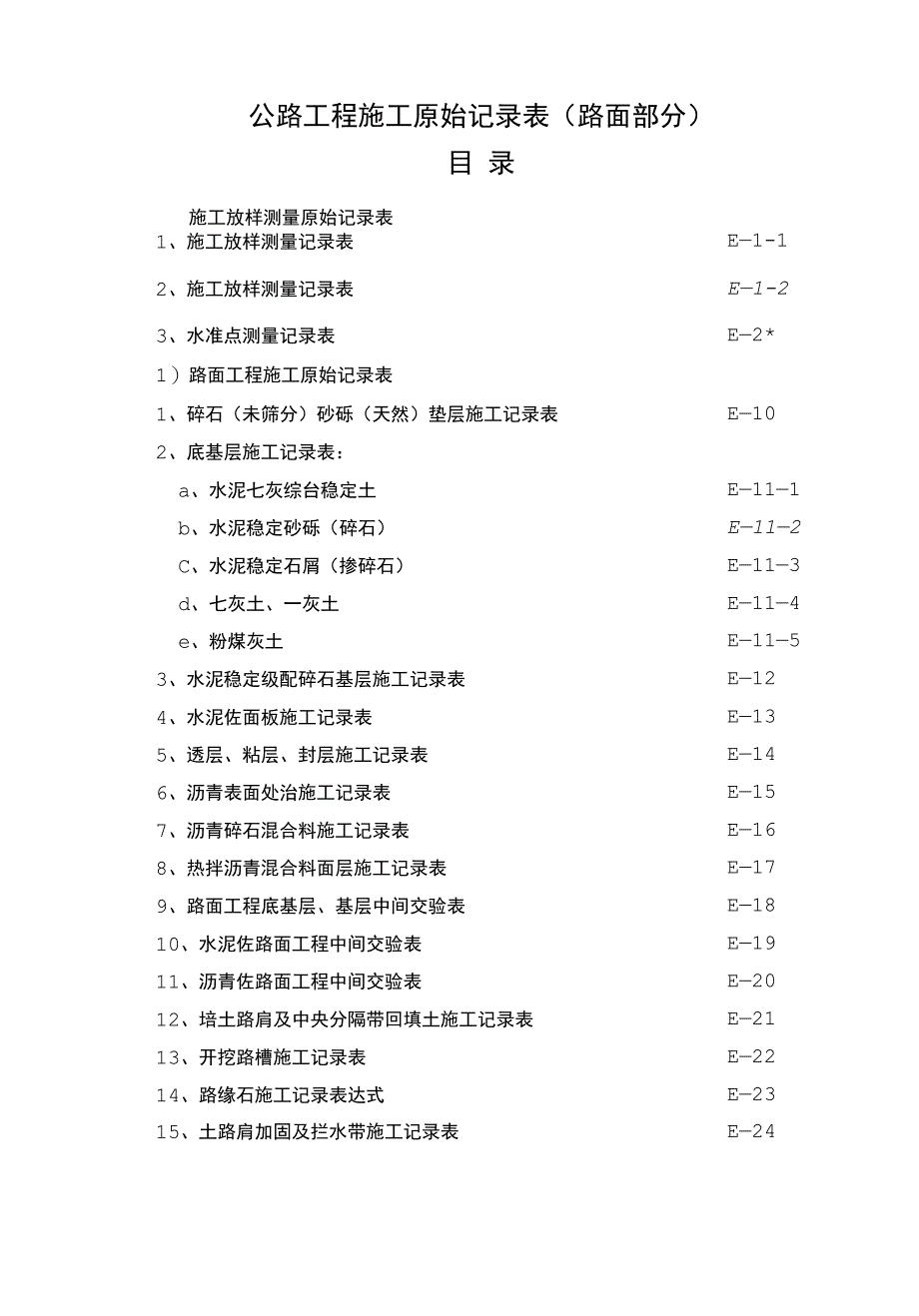 公路工程施工原始记录表_第1页