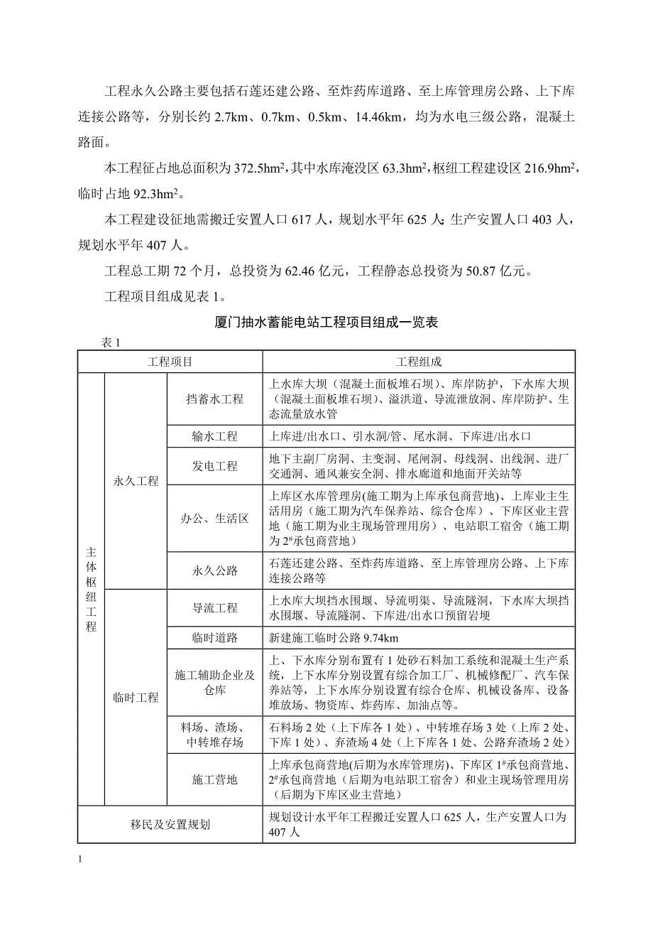 厦门抽水蓄能电站项目环境影响评价报告书_第5页