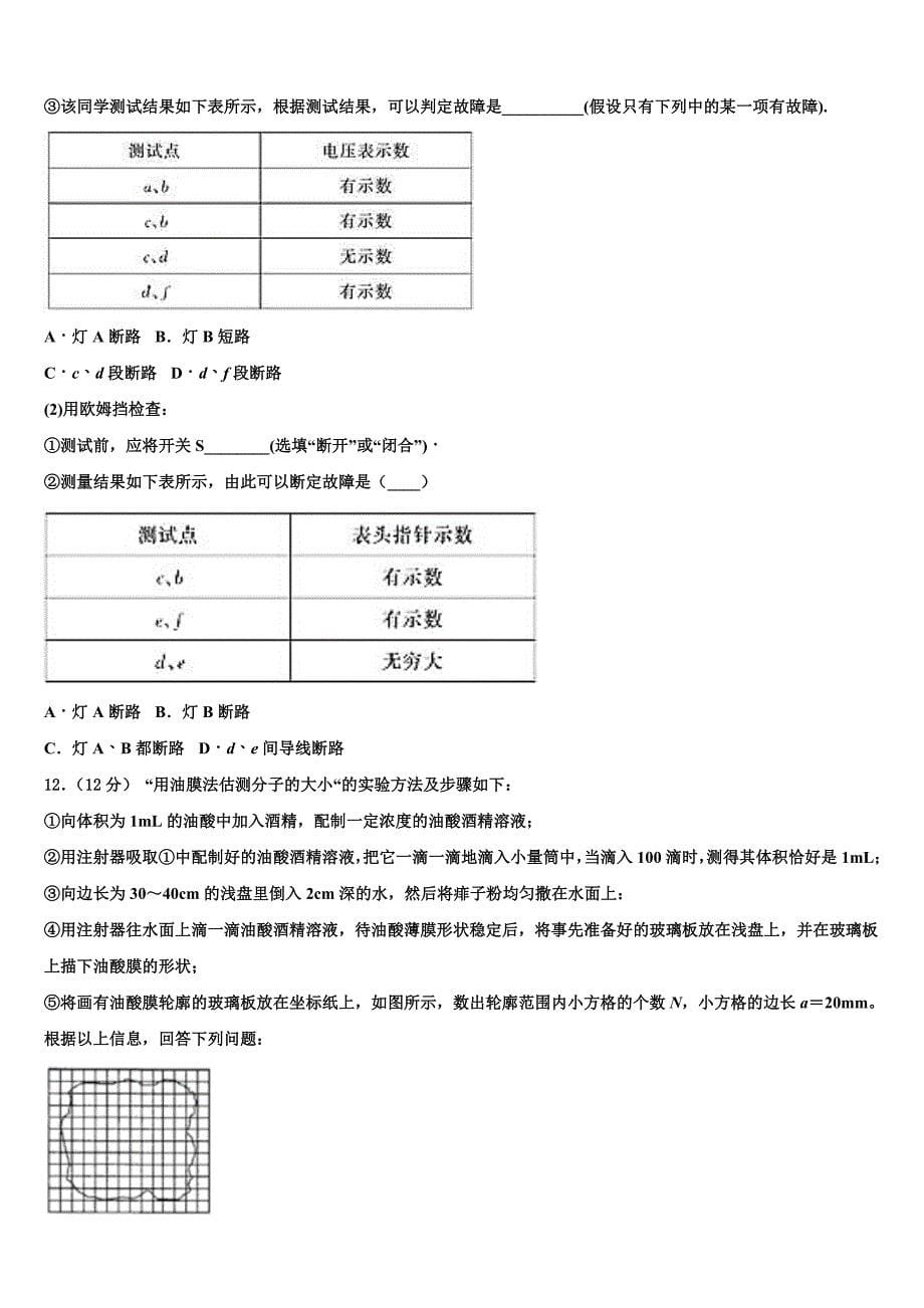 2023届北师大长春附属学校高二物理第二学期期末教学质量检测试题（含解析）.doc_第5页