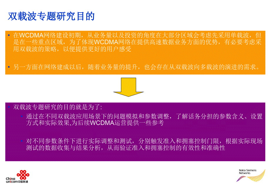 中国联通－诺西WCDMA双载波专题研究报告（上）_第3页